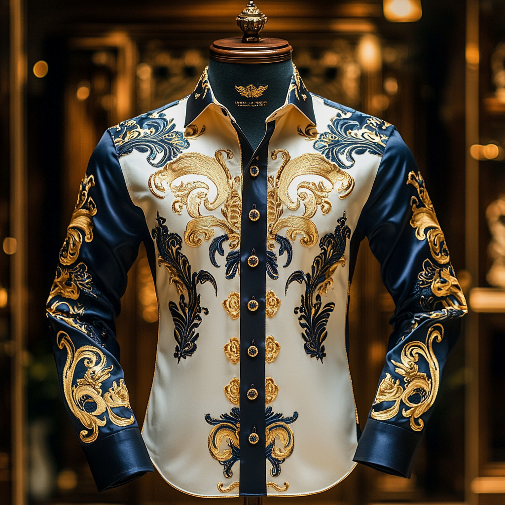 Silk Luxury Business VIP Exclusive Designer unique Luxe Collection long Shirt High Elasticity