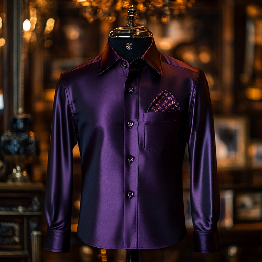 Silk Luxury Business VIP Exclusive Designer unique Luxe Collection long Shirt High Elasticity