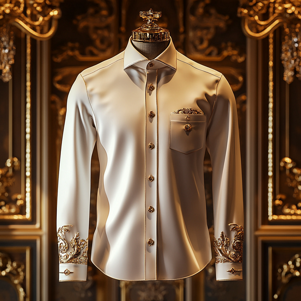 Silk Luxury Business VIP Exclusive Designer unique Luxe Collection long Shirt High Elasticity