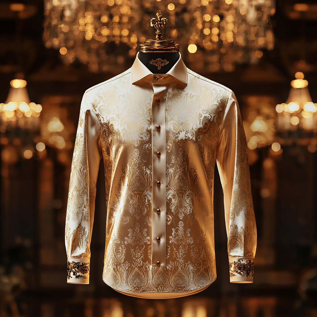 Silk Luxury Business VIP Exclusive Designer unique Luxe Collection long Shirt High Elasticity
