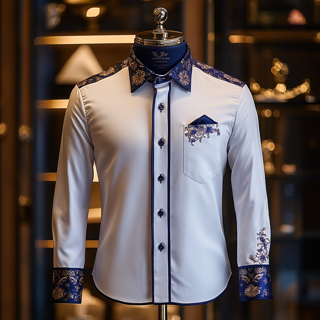Silk Luxury Business VIP Exclusive Designer unique Luxe Collection long Shirt High Elasticity