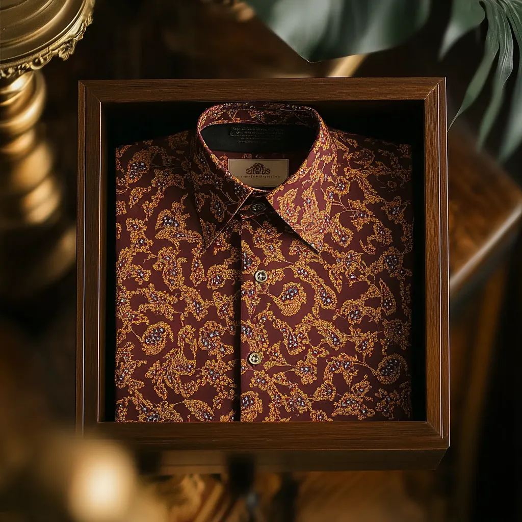 Effortless chic VIP Exclusive unique Luxe Collection men's printed shirt