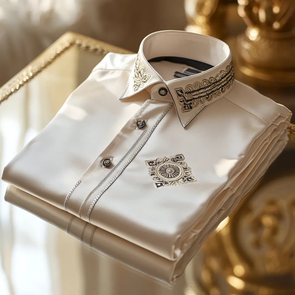 Silk Luxury Business VIP Exclusive Designer unique Luxe Collection long Shirt High Elasticity