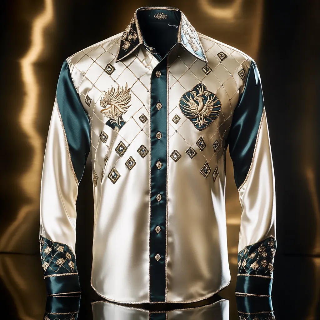 Silk Luxury Business VIP Exclusive Designer unique Luxe Collection long Shirt High Elasticity