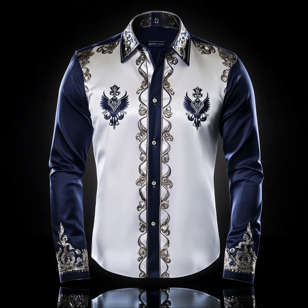 Silk Luxury Business VIP Exclusive Designer unique Luxe Collection long Shirt High Elasticity