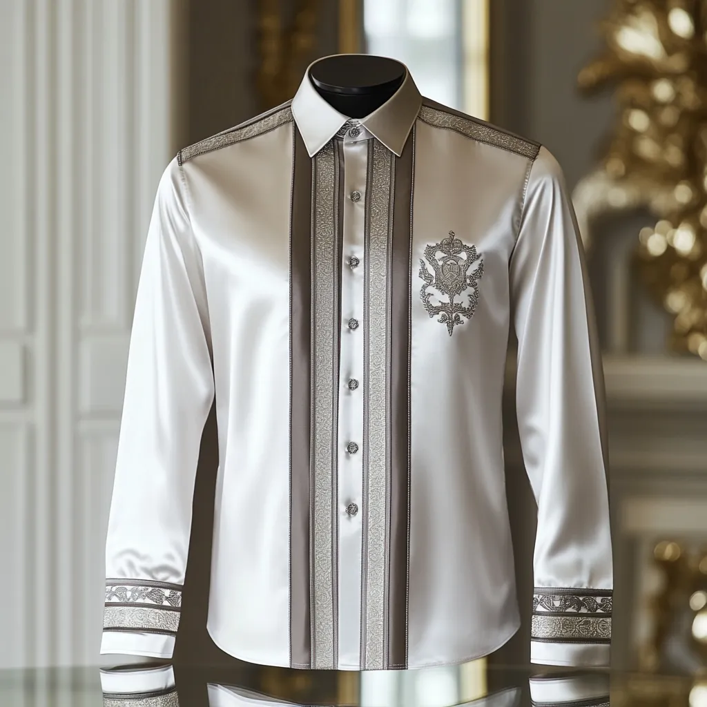 Silk Luxury Business VIP Exclusive Designer unique Luxe Collection long Shirt High Elasticity