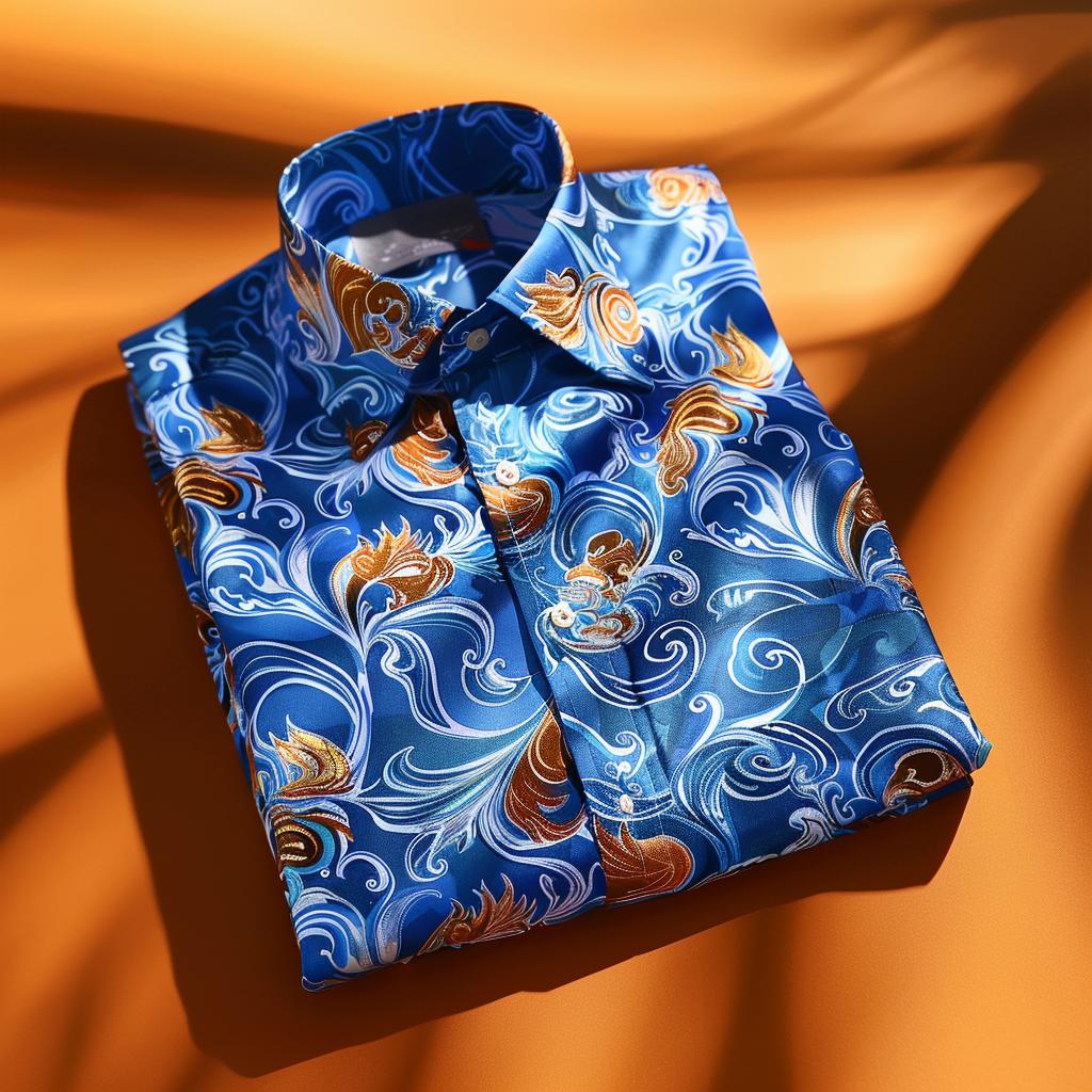 100% Cotton High elasticity Casual Tropical print Men's Holiday Breathable Hawaiian Shirt