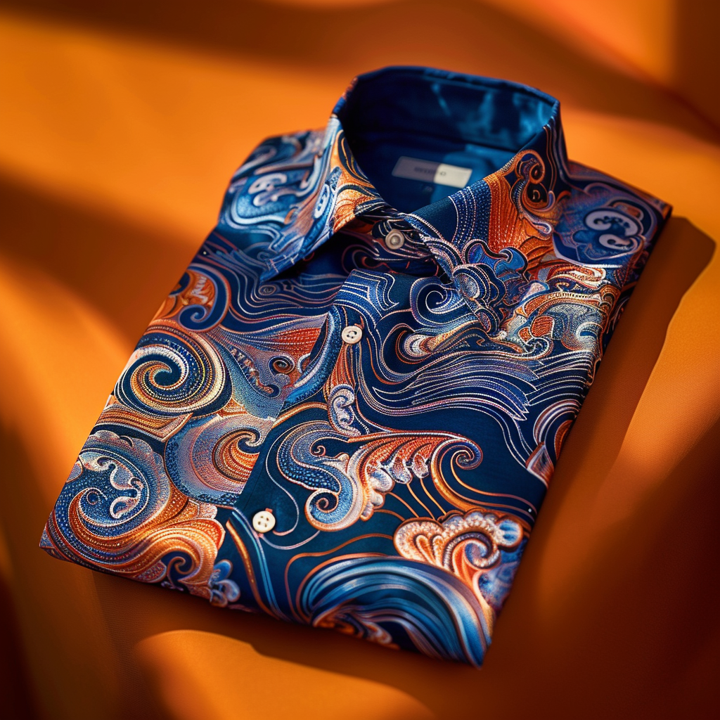 100% Cotton High elasticity Casual Tropical print Men's Holiday Breathable Hawaiian Shirt