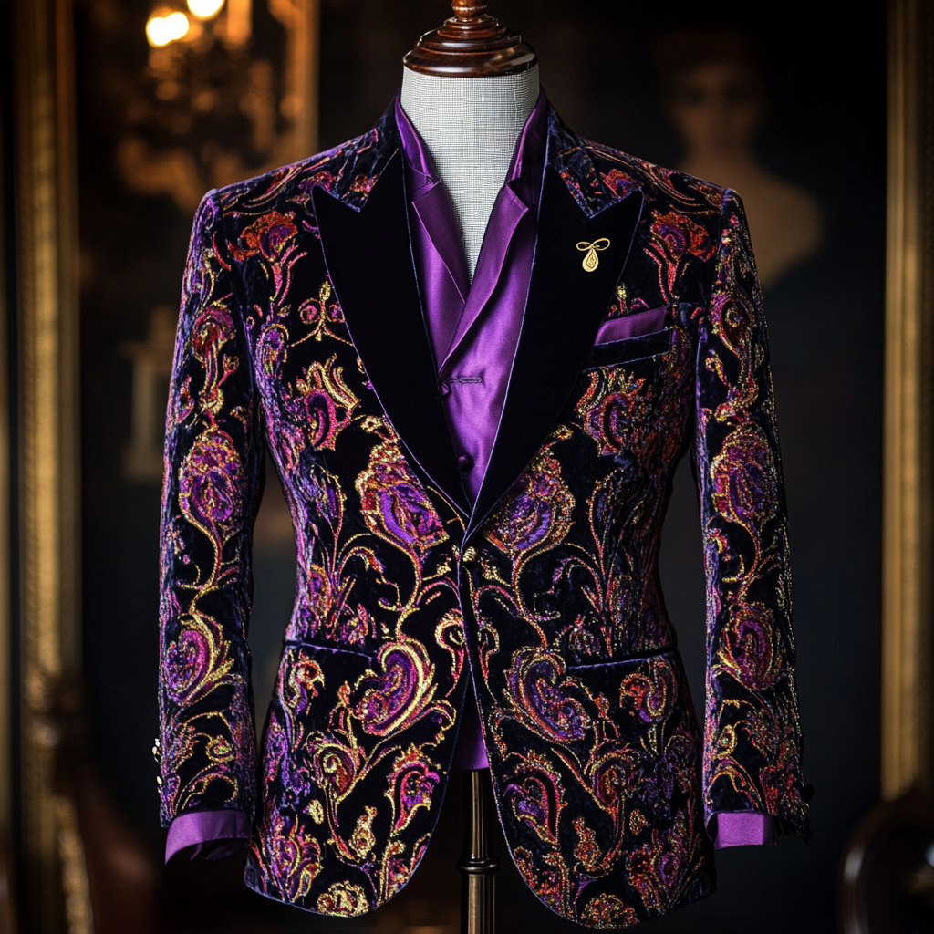 Unique embroidery business gentleman casual Men's Luxury Business Casual Fashion Blazer Suit Coat Jacket