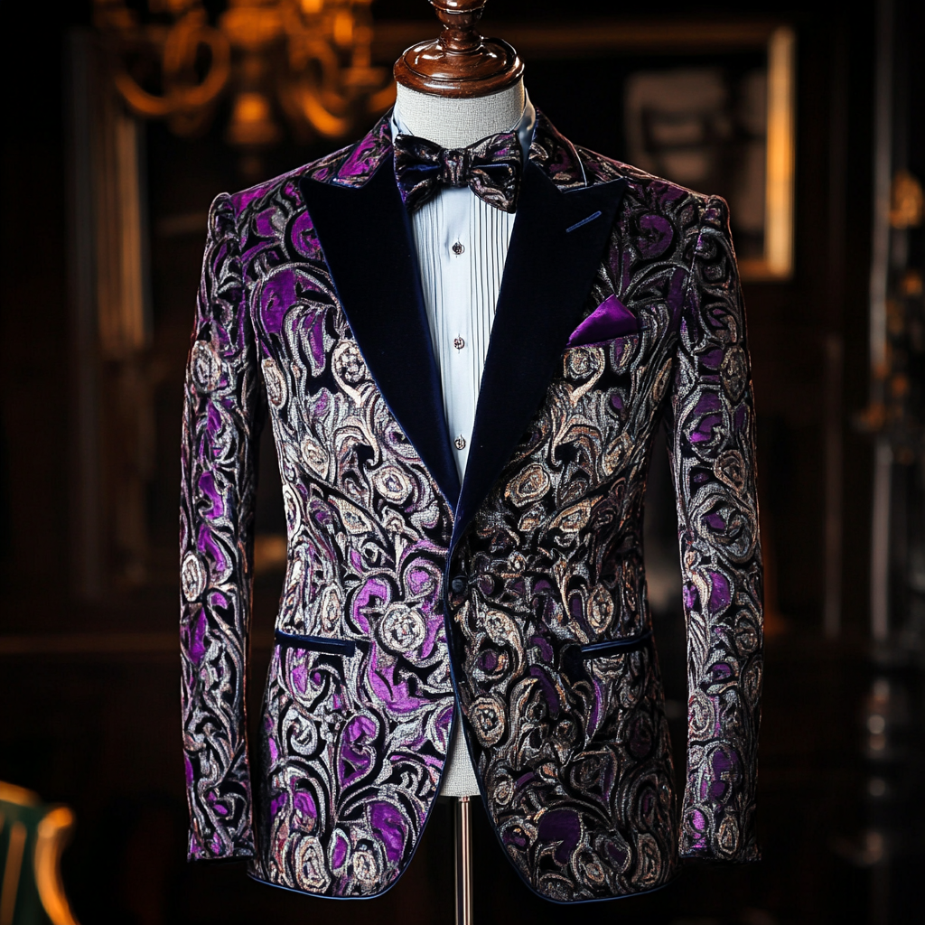 Unique embroidery business gentleman casual Men's Luxury Business Casual Fashion Blazer Suit Coat Jacket