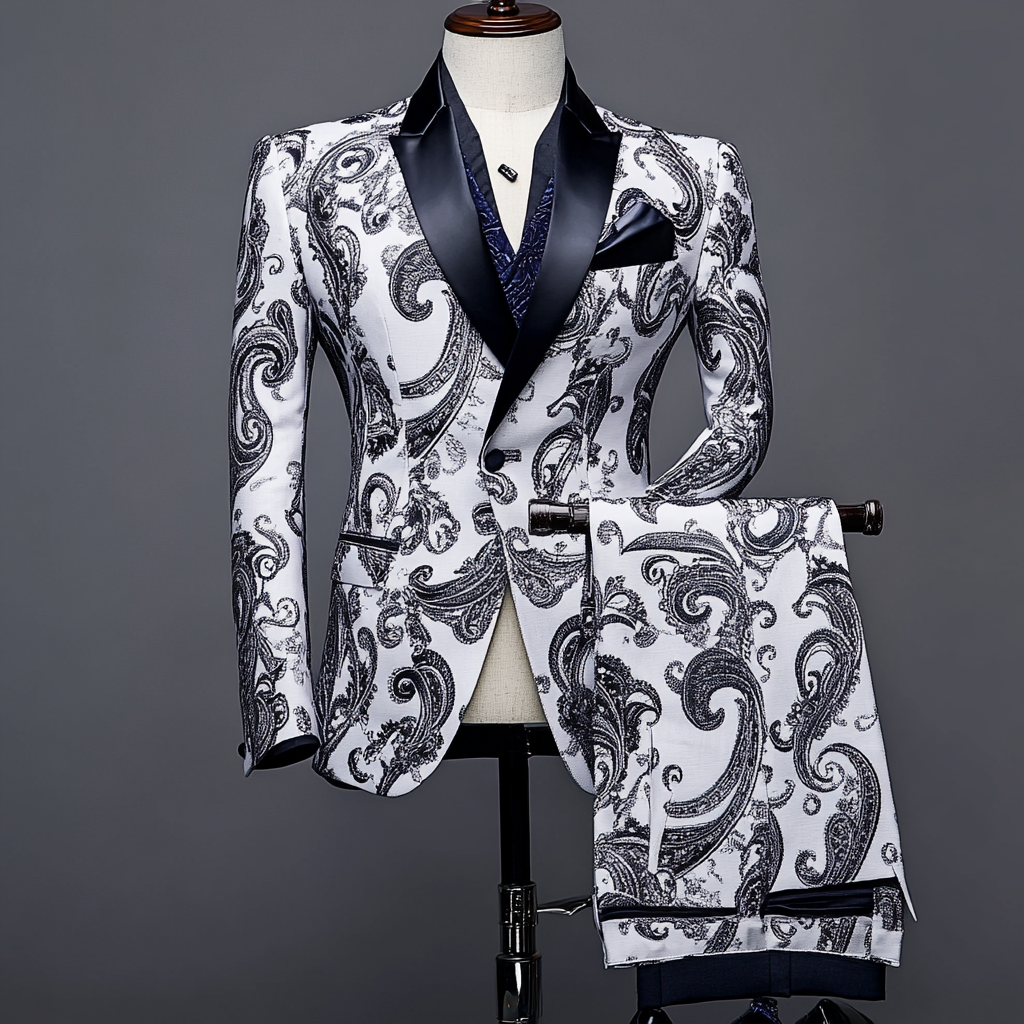 Classic Casual Men's L-10XL Plus Size Gentleman's Classic Business Banquet Suit Set