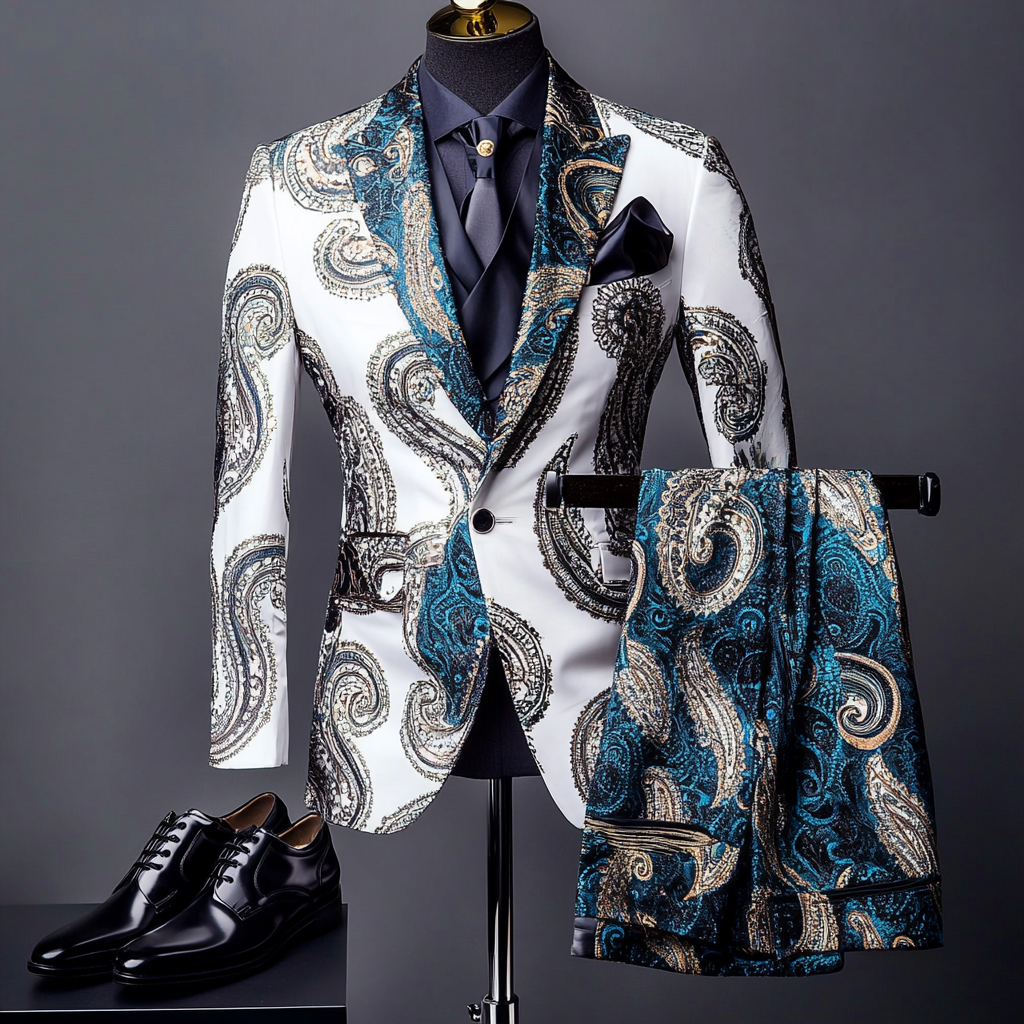 Classic Casual Men's L-10XL Plus Size Gentleman's Classic Business Banquet Suit Set