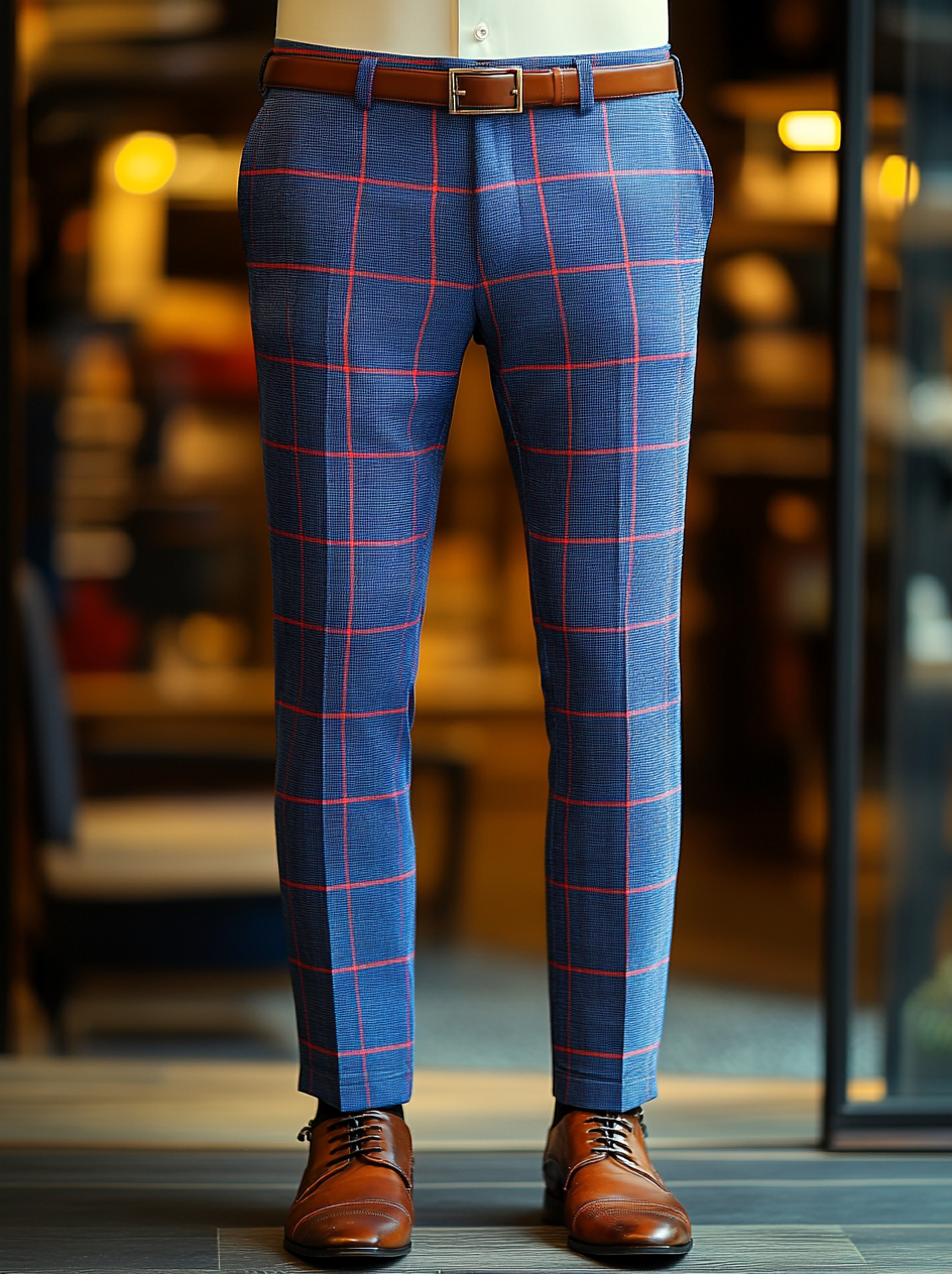 High elastic fabric luxury casual men's fashion trousers