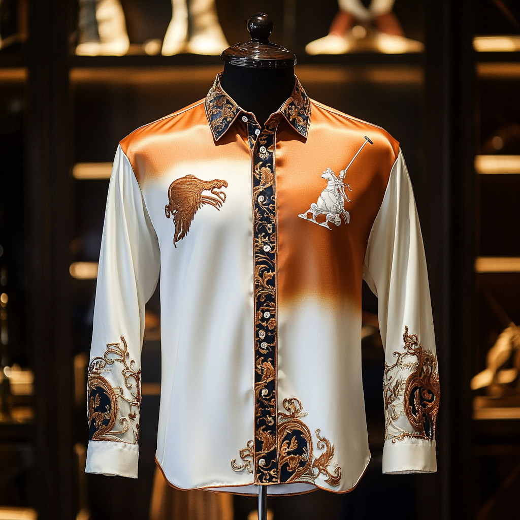 New Silk Luxury Business VIP Exclusive Designer unique Luxe Collection long Shirt High Elasticity