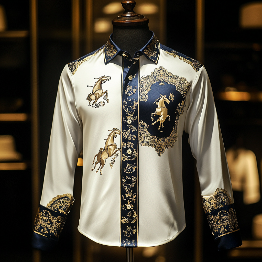 New Silk Luxury Business VIP Exclusive Designer unique Luxe Collection long Shirt High Elasticity