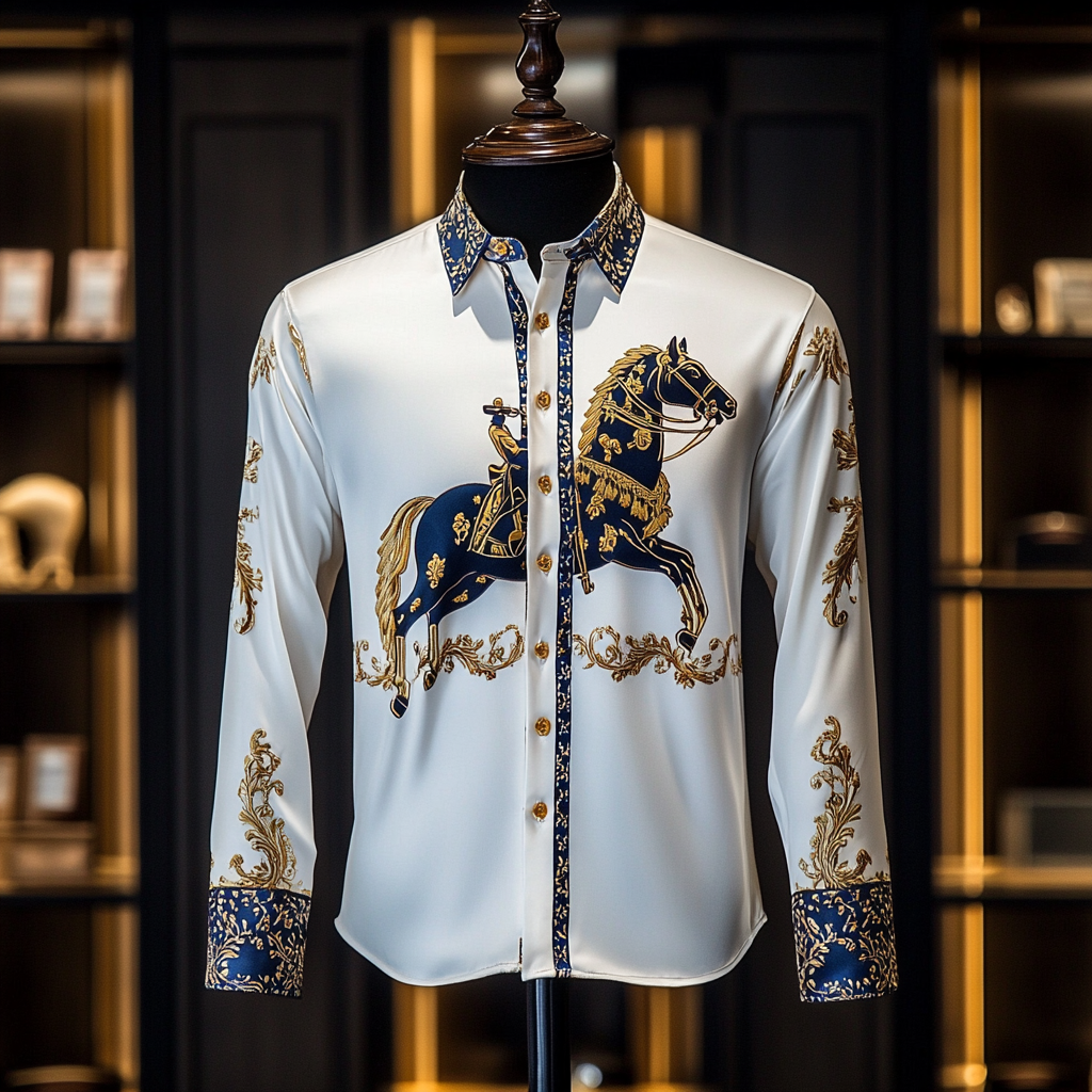 New Silk Luxury Business VIP Exclusive Designer unique Luxe Collection long Shirt High Elasticity