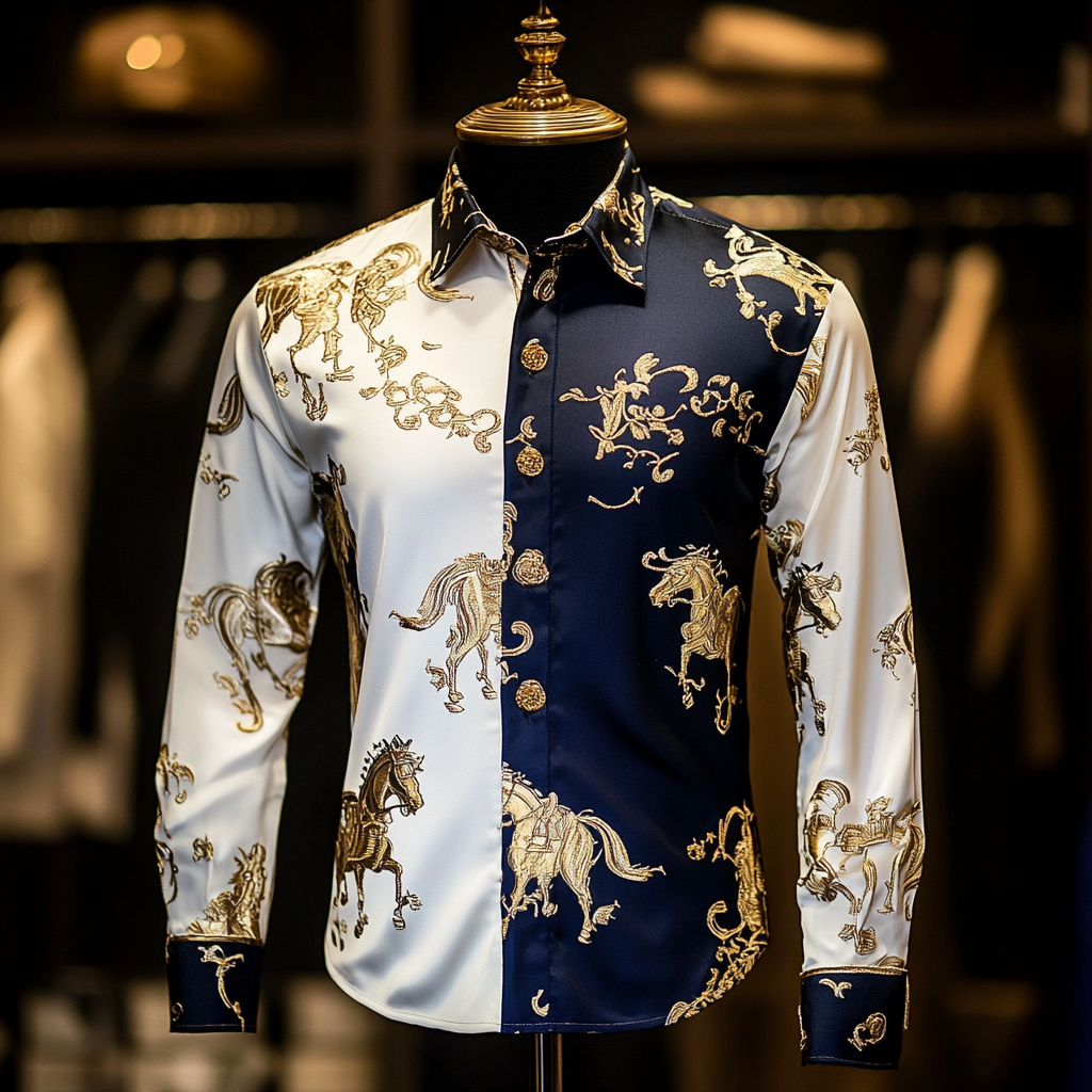 New Silk Luxury Business VIP Exclusive Designer unique Luxe Collection long Shirt High Elasticity