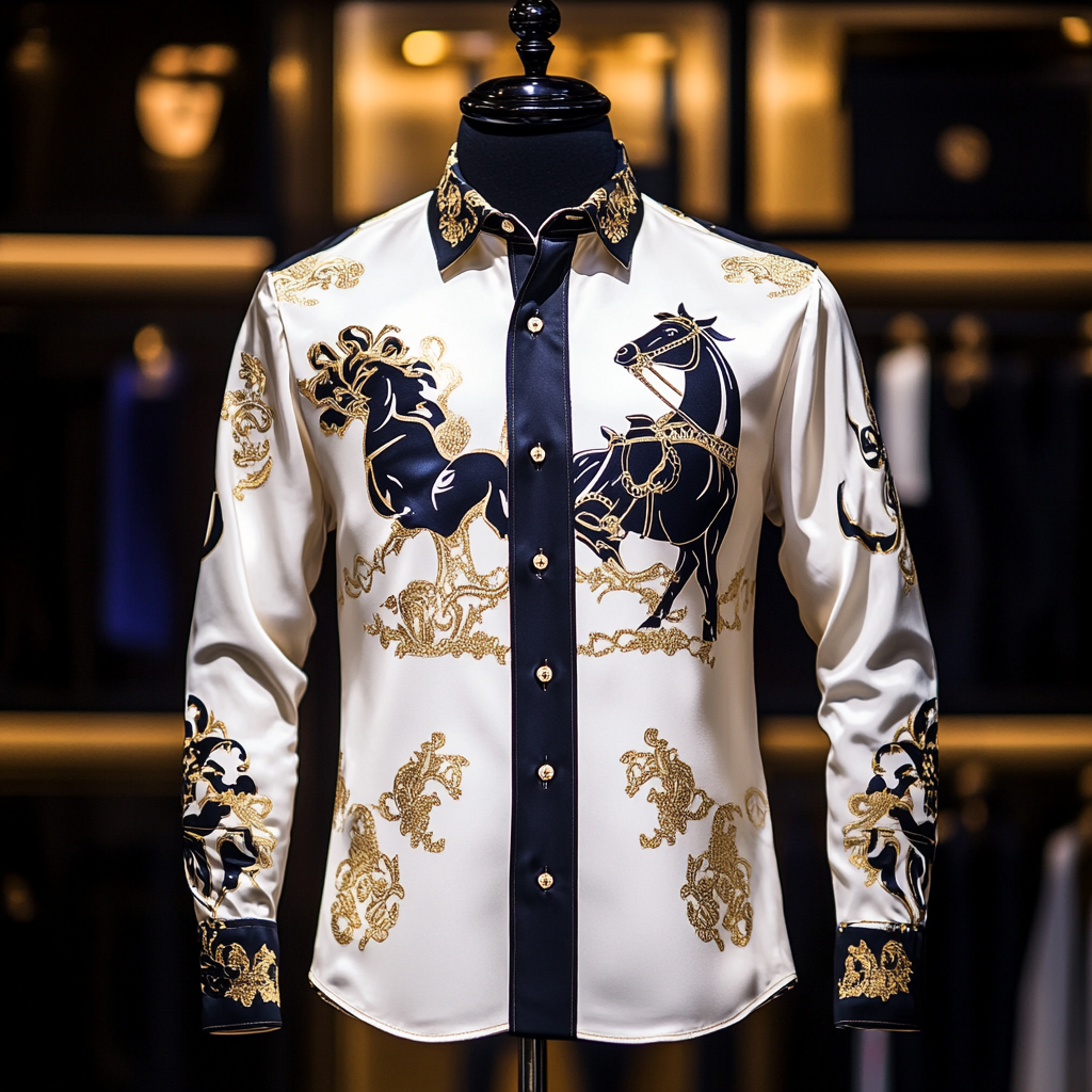 New Silk Luxury Business VIP Exclusive Designer unique Luxe Collection long Shirt High Elasticity