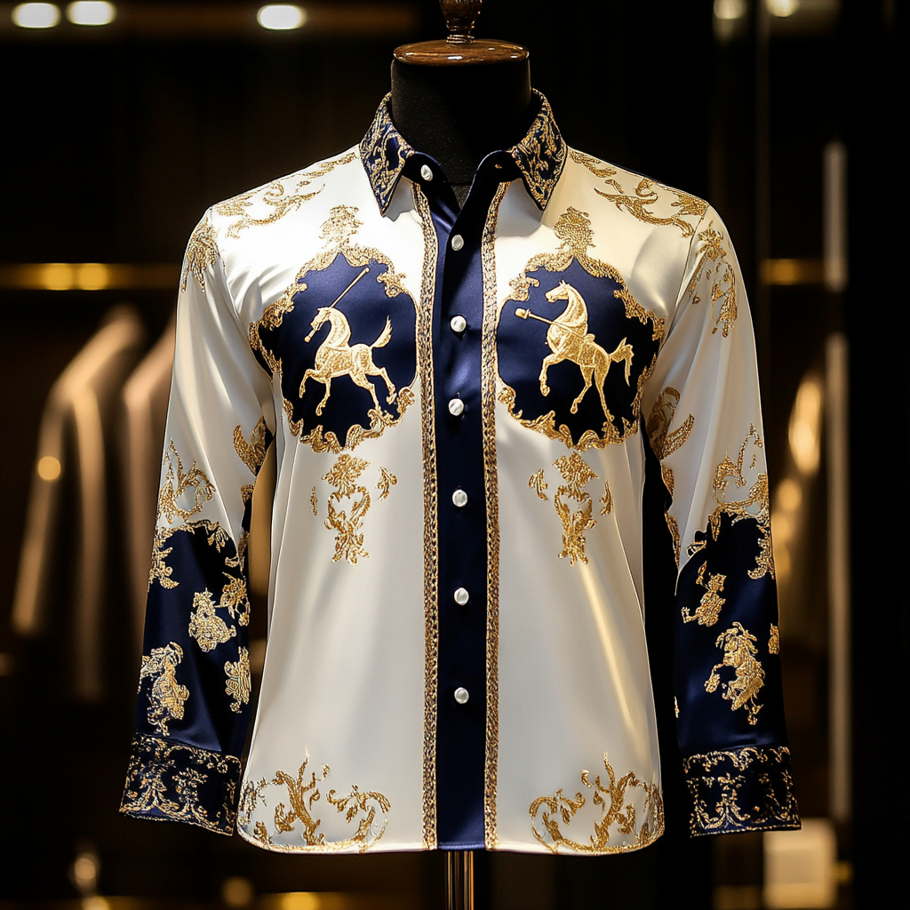 New Silk Luxury Business VIP Exclusive Designer unique Luxe Collection long Shirt High Elasticity