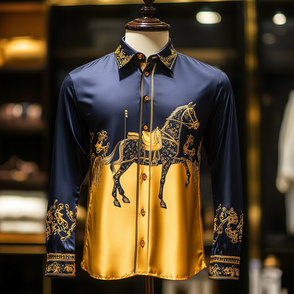 New Silk Luxury Business VIP Exclusive Designer unique Luxe Collection long Shirt High Elasticity