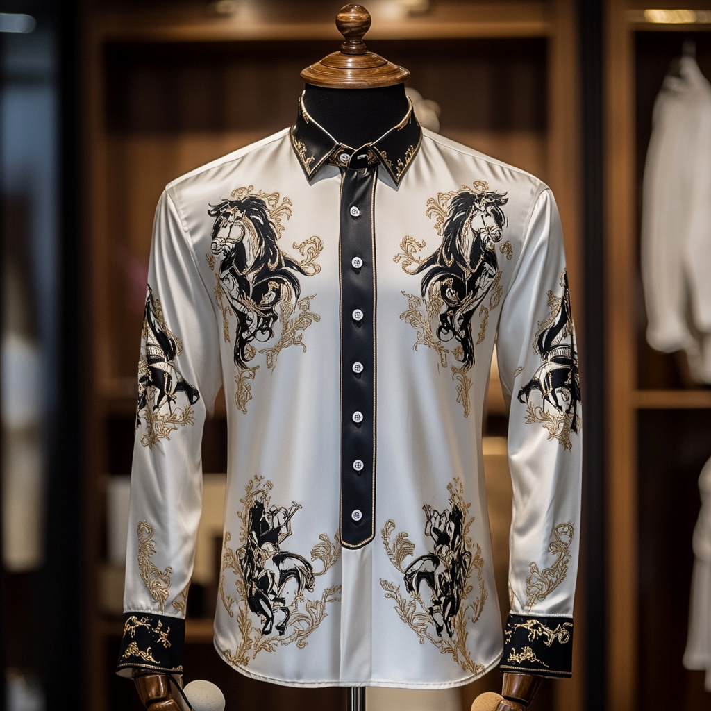 New Silk Luxury Business VIP Exclusive Designer unique Luxe Collection long Shirt High Elasticity