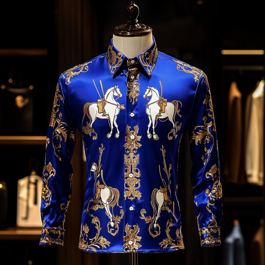 New Silk Luxury Business VIP Exclusive Designer unique Luxe Collection long Shirt High Elasticity