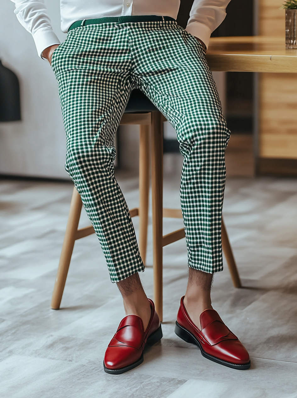 High elastic fabric luxury casual men's fashion trousers