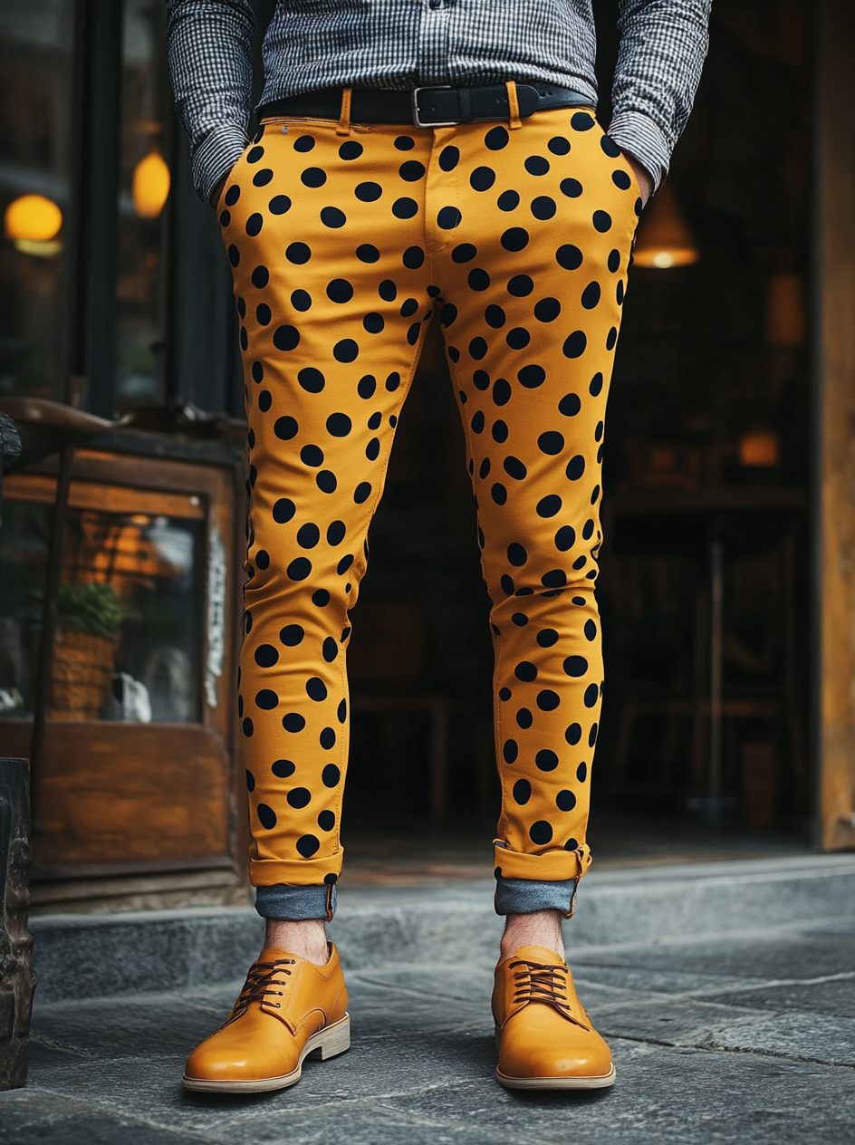 High elastic fabric luxury casual men's fashion trousers