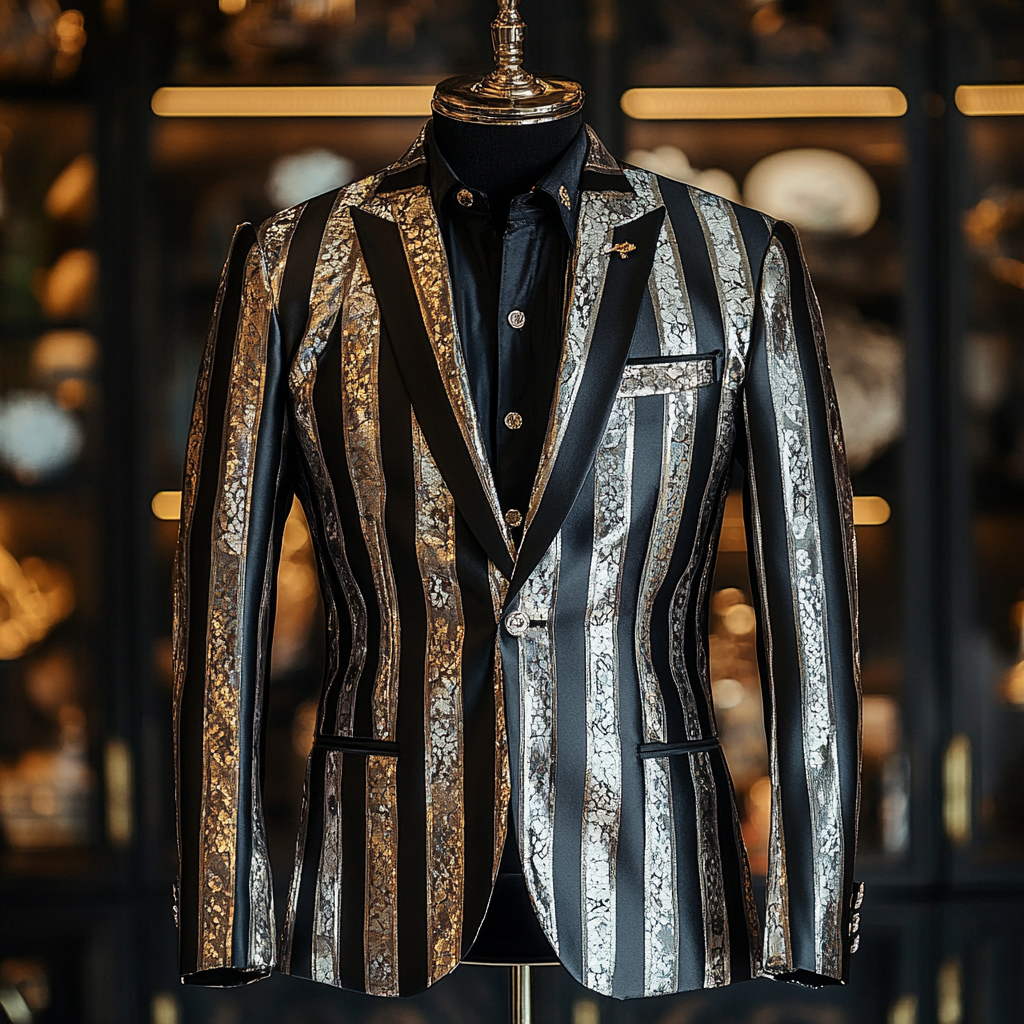 Unique embroidery business gentleman casual Men's Luxury Business Casual Fashion Blazer Suit Coat Jacket