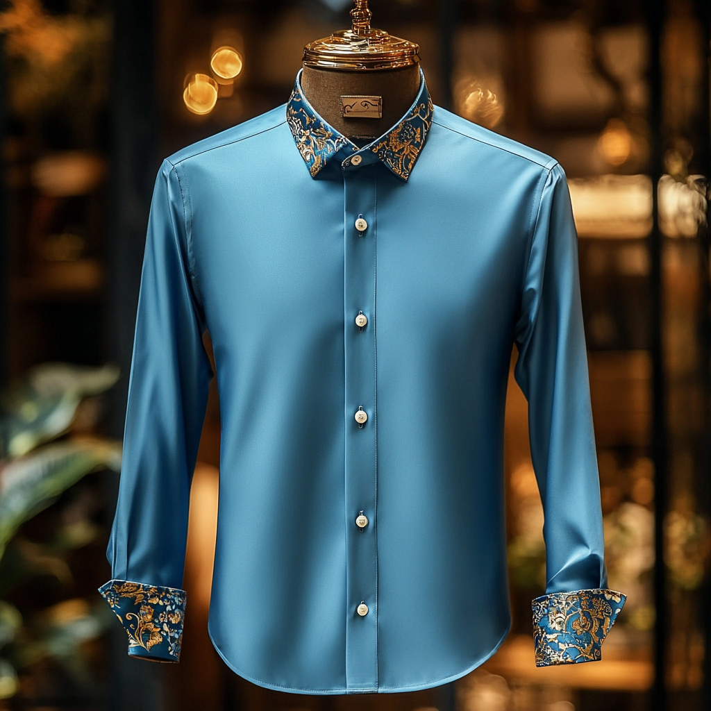 Silk Luxury Business VIP Exclusive Designer unique Luxe Collection long Shirt High Elasticity