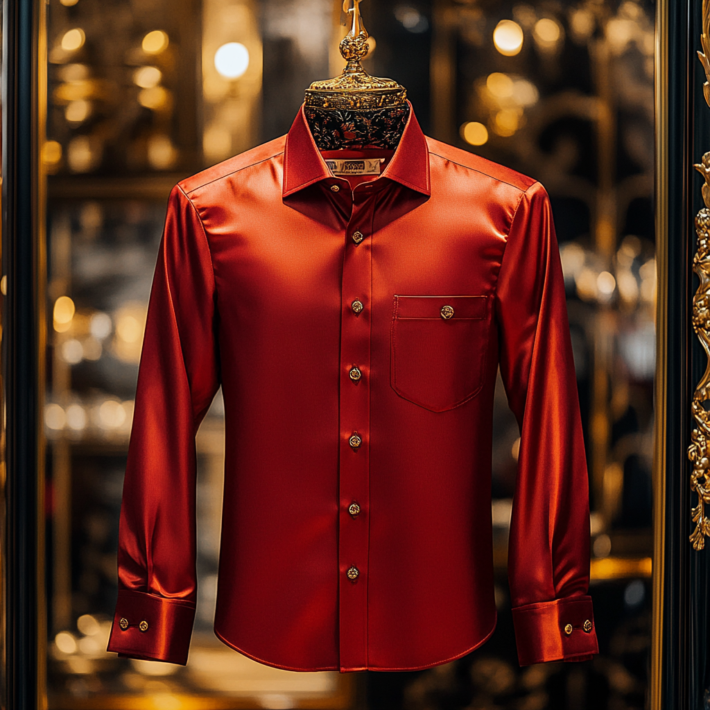 Silk Luxury Business VIP Exclusive Designer unique Luxe Collection long Shirt High Elasticity