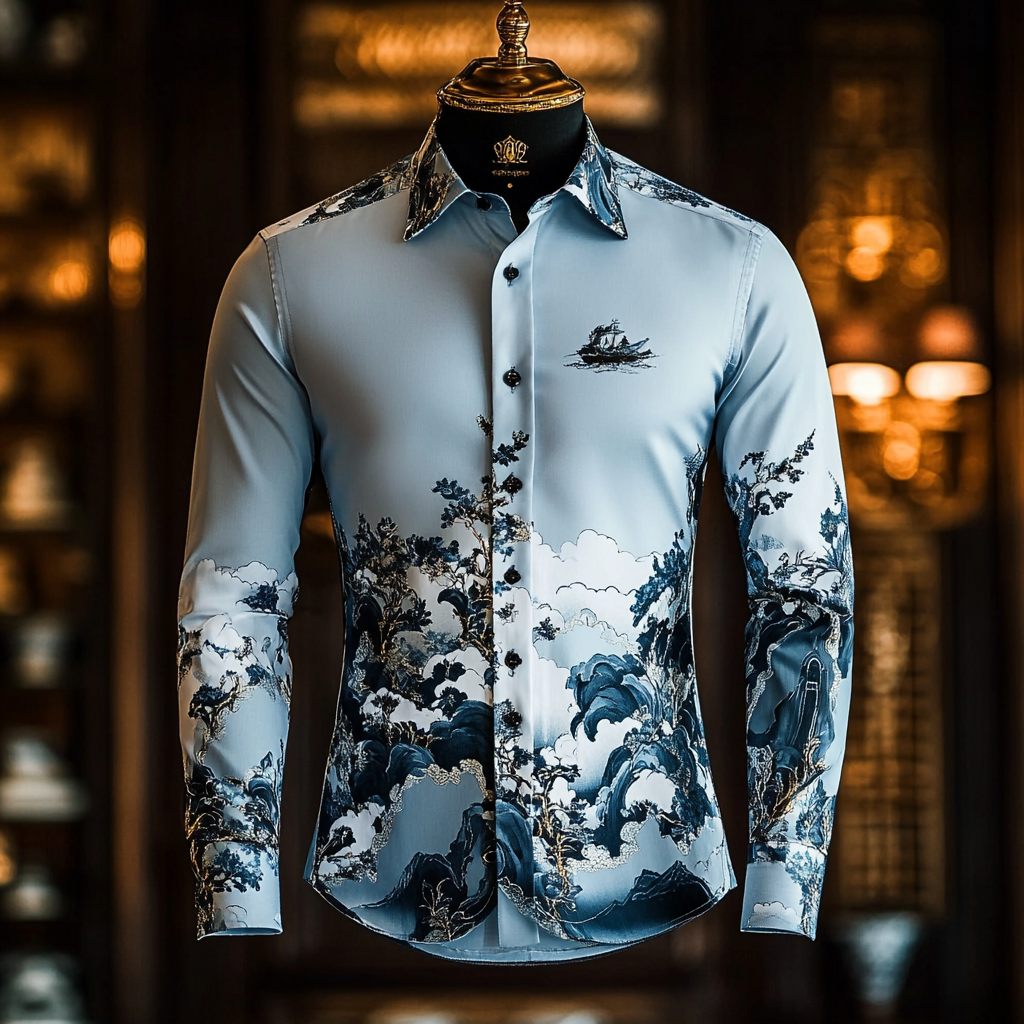Men Silk Luxury Business VIP Exclusive Designer unique Luxe Collection long Shirt High Elasticity