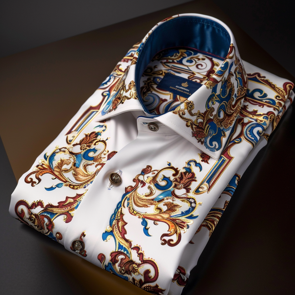 Men best unique Luxe Collection Effortless chic Shirt High Elasticity men's printed shirt