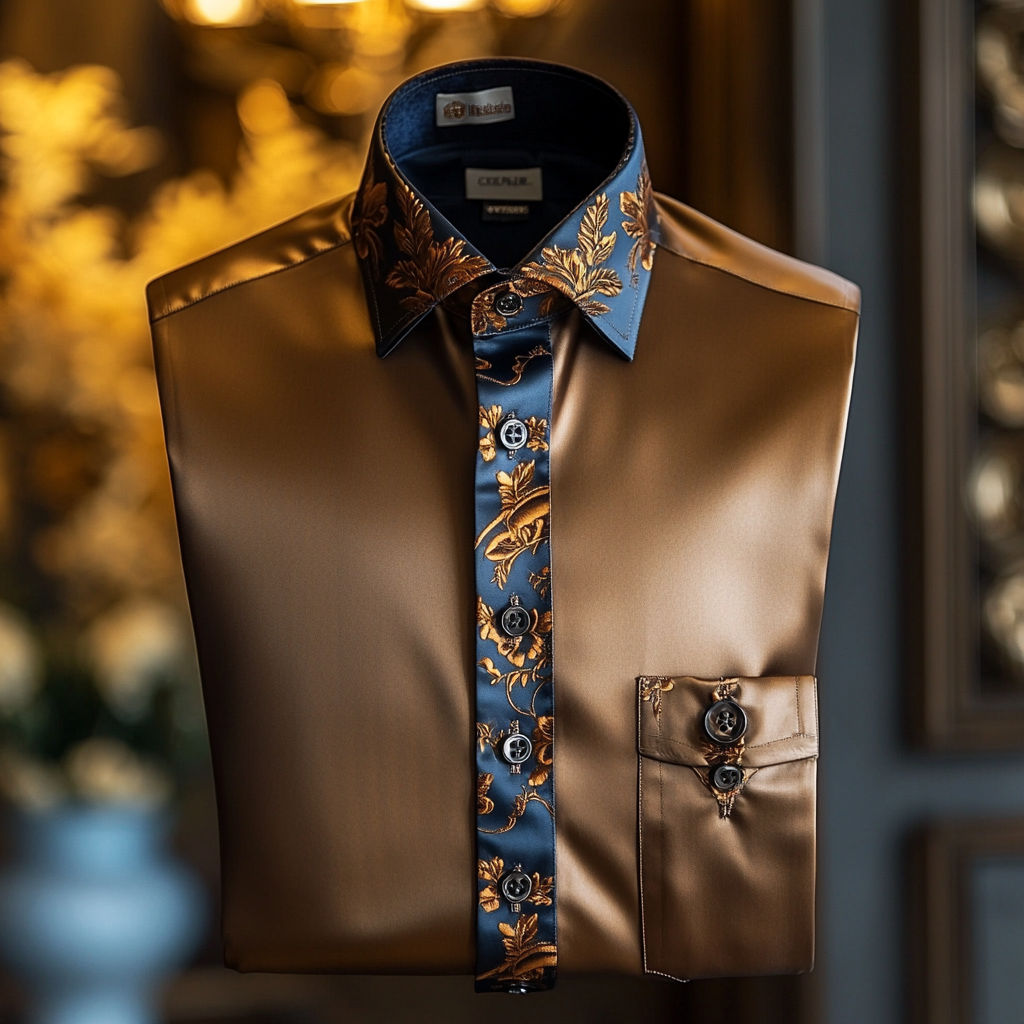 Men best unique Luxe Collection Effortless chic Shirt High Elasticity men's printed shirt