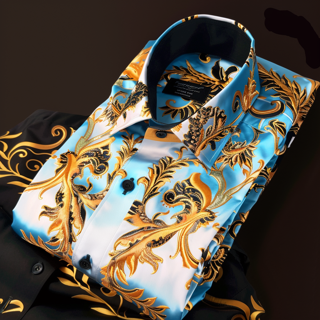 Men best unique Luxe Collection Effortless chic Shirt High Elasticity men's printed shirt