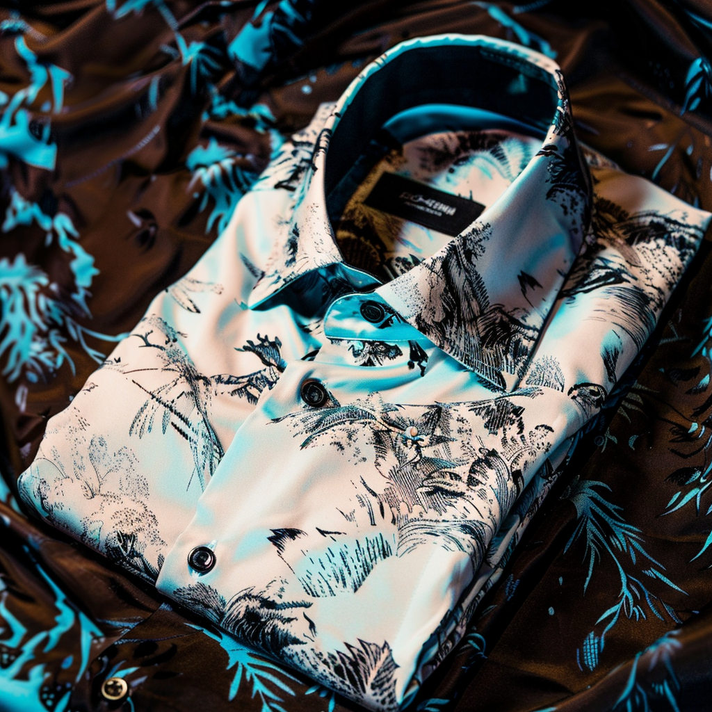 Men best unique Luxe Collection Effortless chic Shirt High Elasticity men's printed shirt