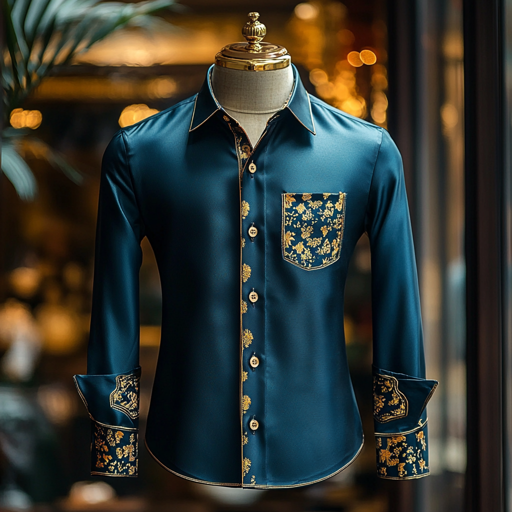 Silk Luxury Business VIP Exclusive Designer unique Luxe Collection long Shirt High Elasticity