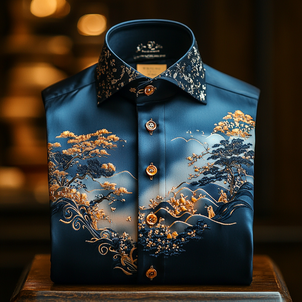 Men best unique Luxe Collection Effortless chic Shirt High Elasticity men's printed shirt
