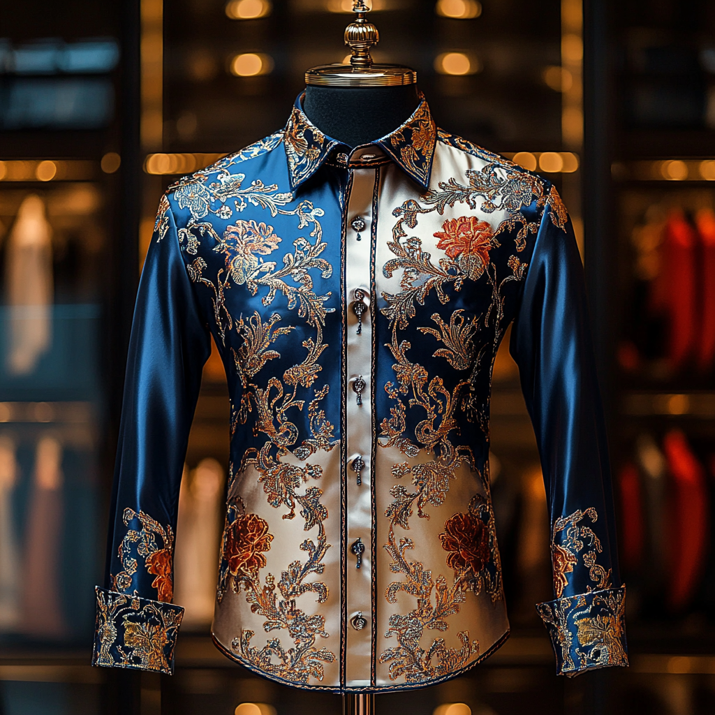 Men Silk Luxury Business VIP Exclusive Designer unique Luxe Collection long Shirt High Elasticity