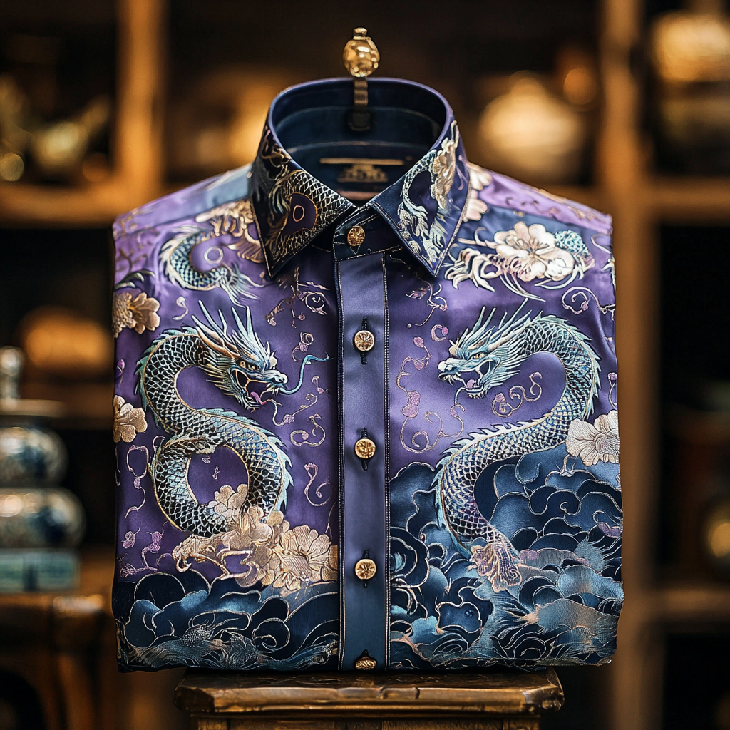 Men best unique Luxe Collection Effortless chic Shirt High Elasticity men's printed shirt