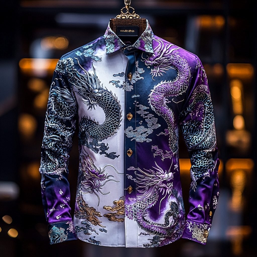 Men Silk Luxury Business VIP Exclusive Designer unique Luxe Collection long Shirt High Elasticity