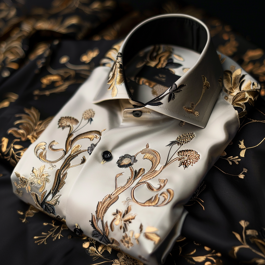 Men best unique Luxe Collection Effortless chic Shirt High Elasticity men's printed shirt