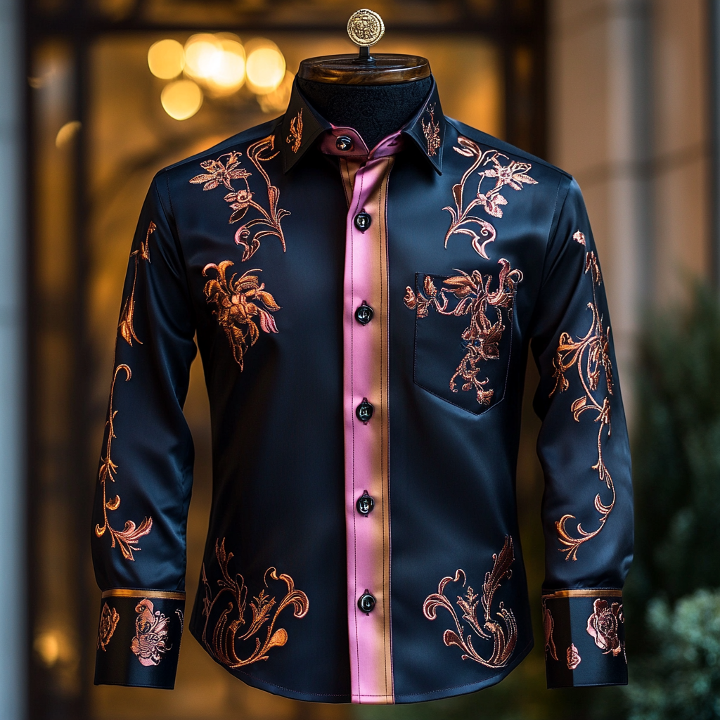 Men Silk Luxury Business VIP Exclusive Designer unique Luxe Collection long Shirt High Elasticity