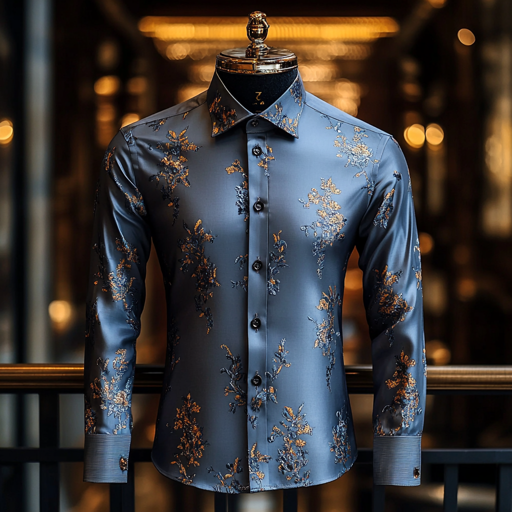 Men Silk Luxury Business VIP Exclusive Designer unique Luxe Collection long Shirt High Elasticity