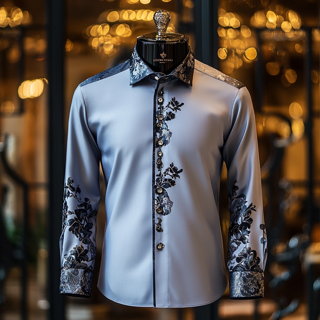 Men Silk Luxury Business VIP Exclusive Designer unique Luxe Collection long Shirt High Elasticity