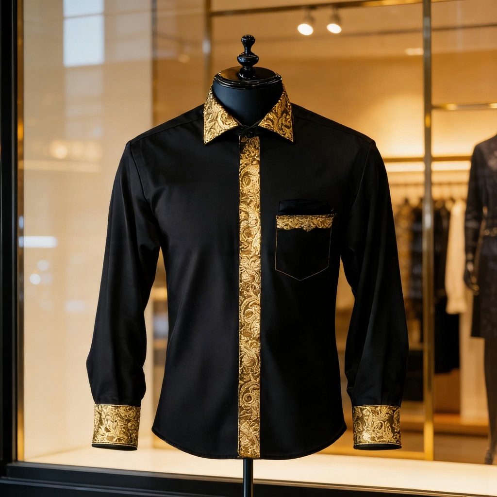 Men best unique Luxe Collection Effortless chic Shirt High Elasticity men's printed shirt