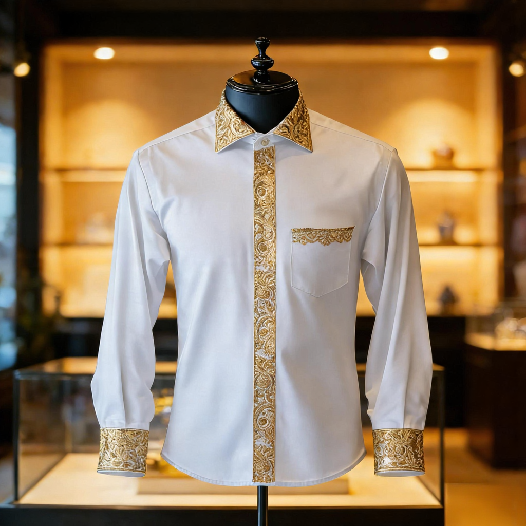 Men best unique Luxe Collection Effortless chic Shirt High Elasticity men's printed shirt