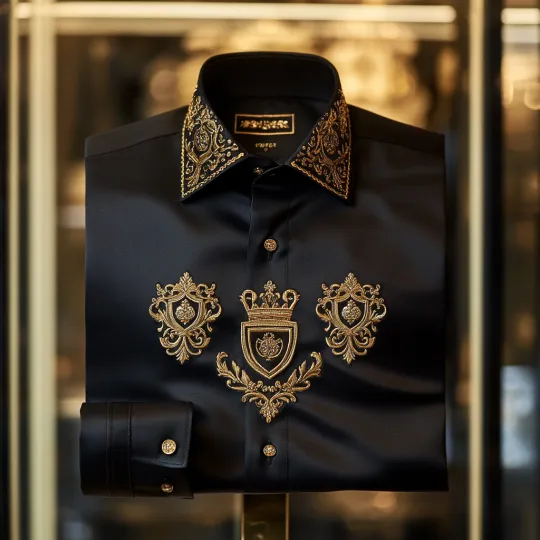 Men best unique Luxe Collection Effortless chic Shirt High Elasticity men's printed shirt