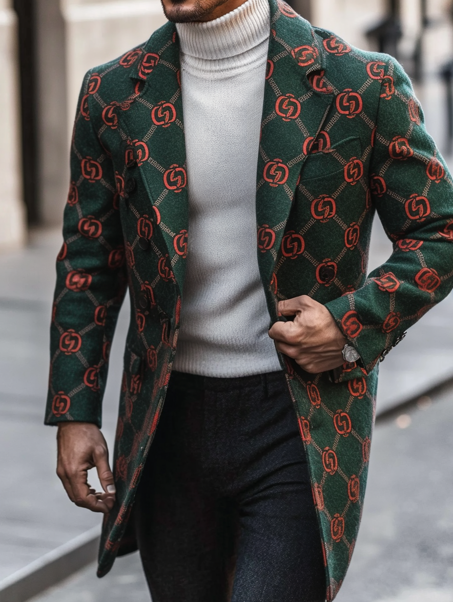 2024 Man Unique casual Men's Luxury Business Casual Fashion Blazer Suit Coat Jacket