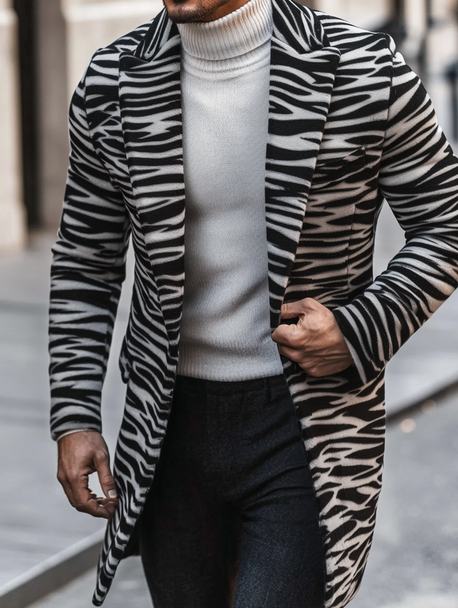 2024 Man Unique casual Men's Luxury Business Casual Fashion Blazer Suit Coat Jacket